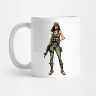 Female Soldier Mug